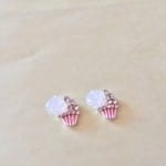 3D Clear Rose Cupcake Charm