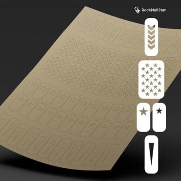 RockNailStar Vinyl Stencils and Stickers – Stars RockNailStar Vinyl Stencils and Stickers – Stars