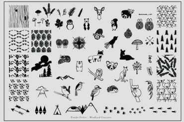 WOODLAND CREATURES STAMPING PLATE 01 – XL... WOODLAND CREATURES STAMPING PLATE 01 – XL...