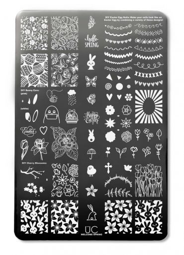 Welcome Spring! – UberChic Nail Stamping Plate Welcome Spring! – UberChic Nail Stamping Plate