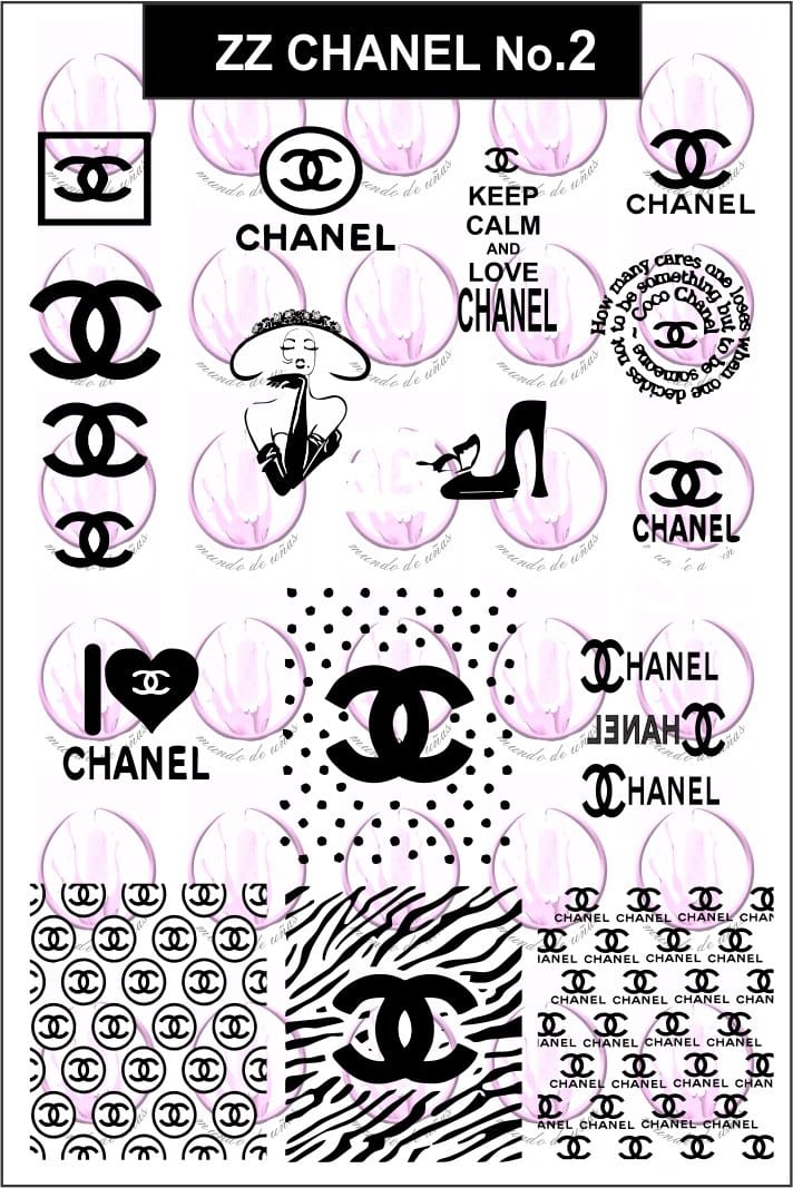 NAIL STAMPING Plate Brands Name #ZZLV2