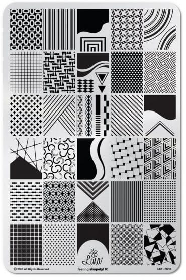 Lina Stamping Plates – Feeling Shapely 10... Lina Stamping Plates – Feeling Shapely 10...
