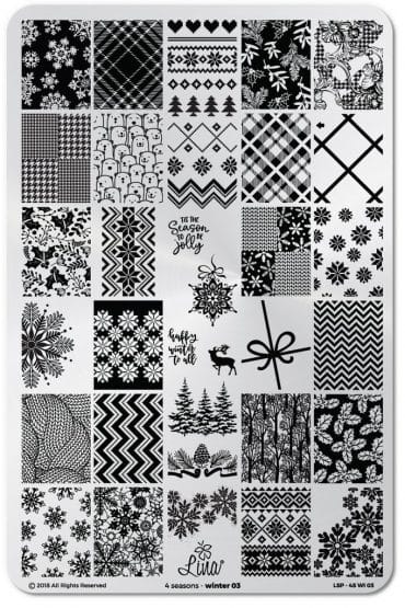 Lina Stamping Plates – Winter 03 *NEW* Lina Stamping Plates – Winter 03 *NEW*